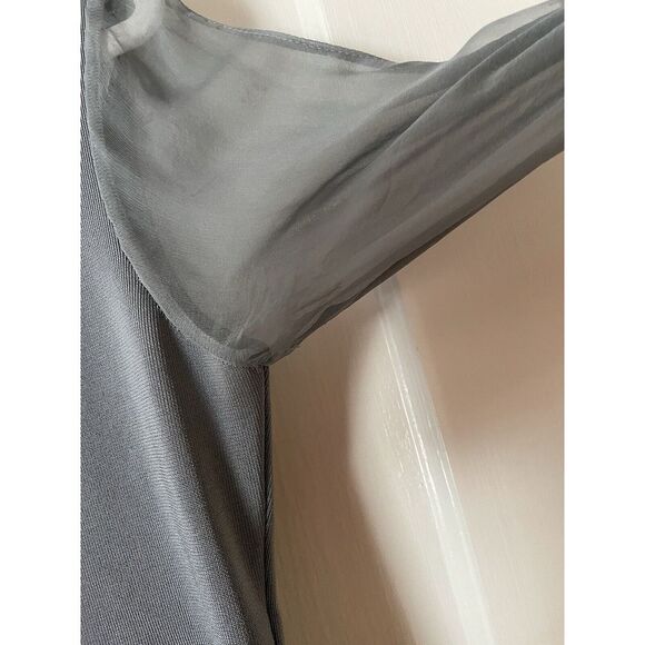 Azzaro‎ Paris Small Knee Length Mother Of The Bride Event Party Dress Sheer Arms - Picture 6 of 6